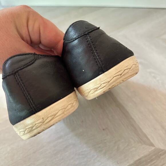 Frye Mindy Double Monk Strap Black Leather Slip-On Sneakers Shoes Size 7.5 - Picture 4 of 10